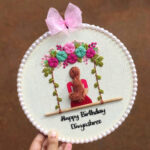 Birthday hoop with swing